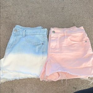 Two pairs of old navy boyfriend jean shorts